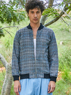 Campus Sutra Tartan Plaid Jacket With Ribbed Hem