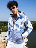 Campus Sutra Tie-Dye Block Puffer Jacket