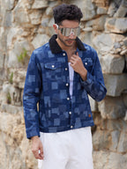 Campus Sutra Bar Striped Quilted Jacket