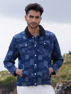 Campus Sutra Bar Striped Quilted Jacket