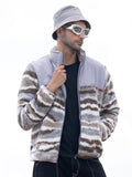 Campus Sutra Camouflage Sherpa Zip-Front Jacket