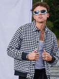 Campus Sutra Houndstooth Denim Jacket