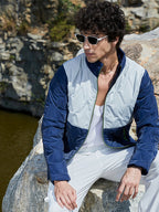 Campus Sutra Contrast V Quilted Puffer Jacket