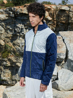 Campus Sutra Contrast V Quilted Puffer Jacket