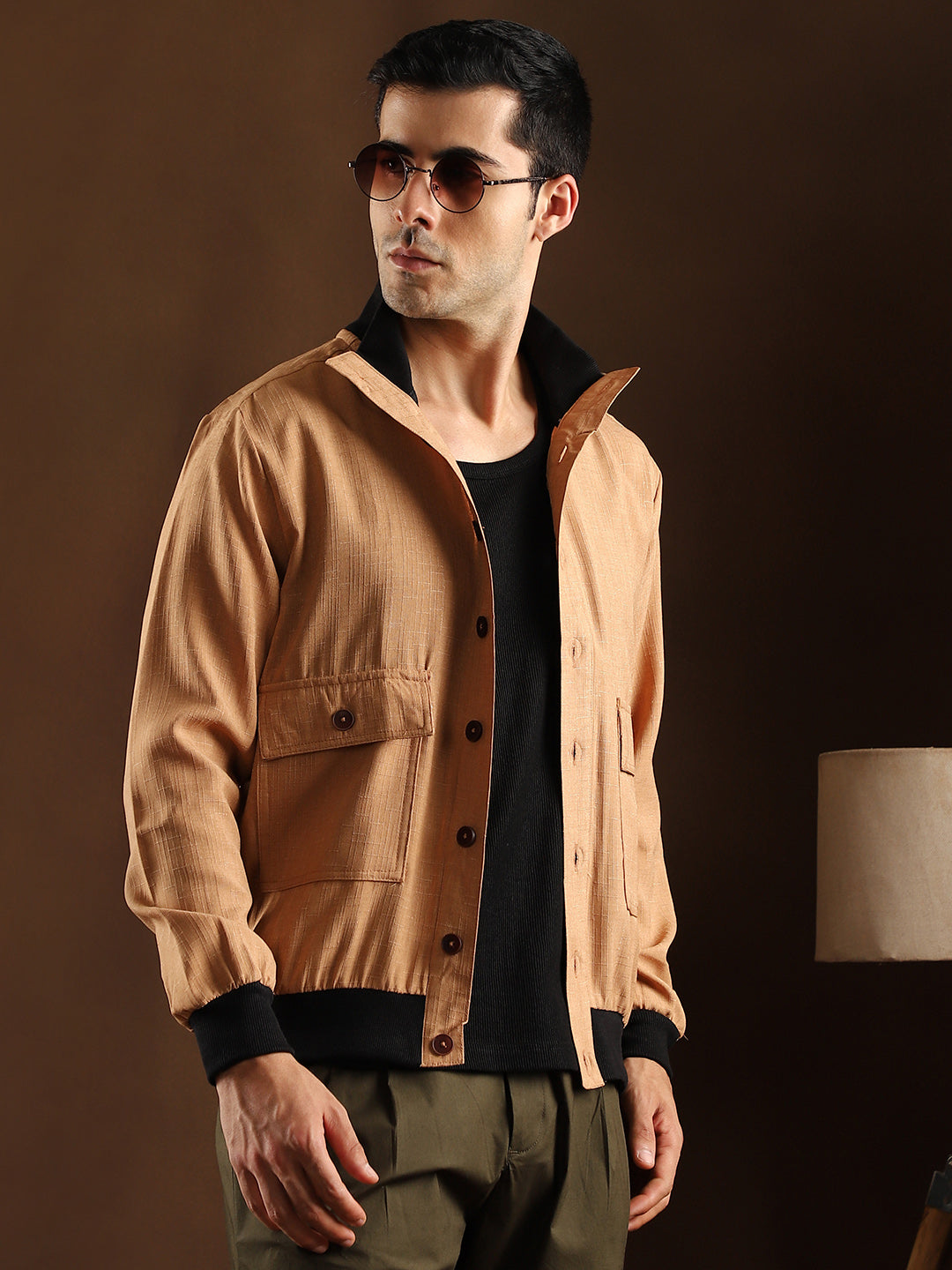 Campus Sutra Tactile-Utility Bomber Jacket