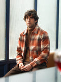 Campus Sutra Zip-Front Plaid Jacket