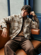 Campus Sutra Zip-Front Plaid Jacket