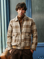 Campus Sutra Zip-Front Plaid Jacket