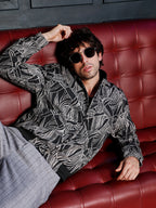 Campus Sutra Stroke-Jacquard Bomber Jacket