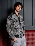 Campus Sutra Stroke-Jacquard Bomber Jacket