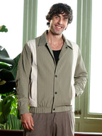 Campus Sutra Panelled Crease-Tactile Jacket