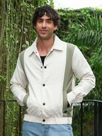 Campus Sutra Panelled Crease-Tactile Jacket