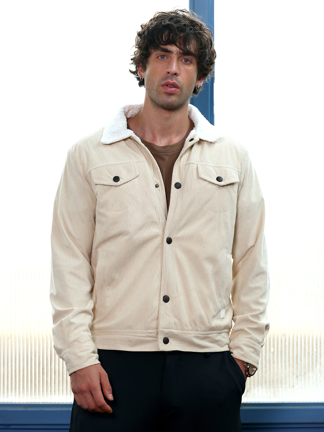 Campus Sutra Utility-Corduroy Jacket