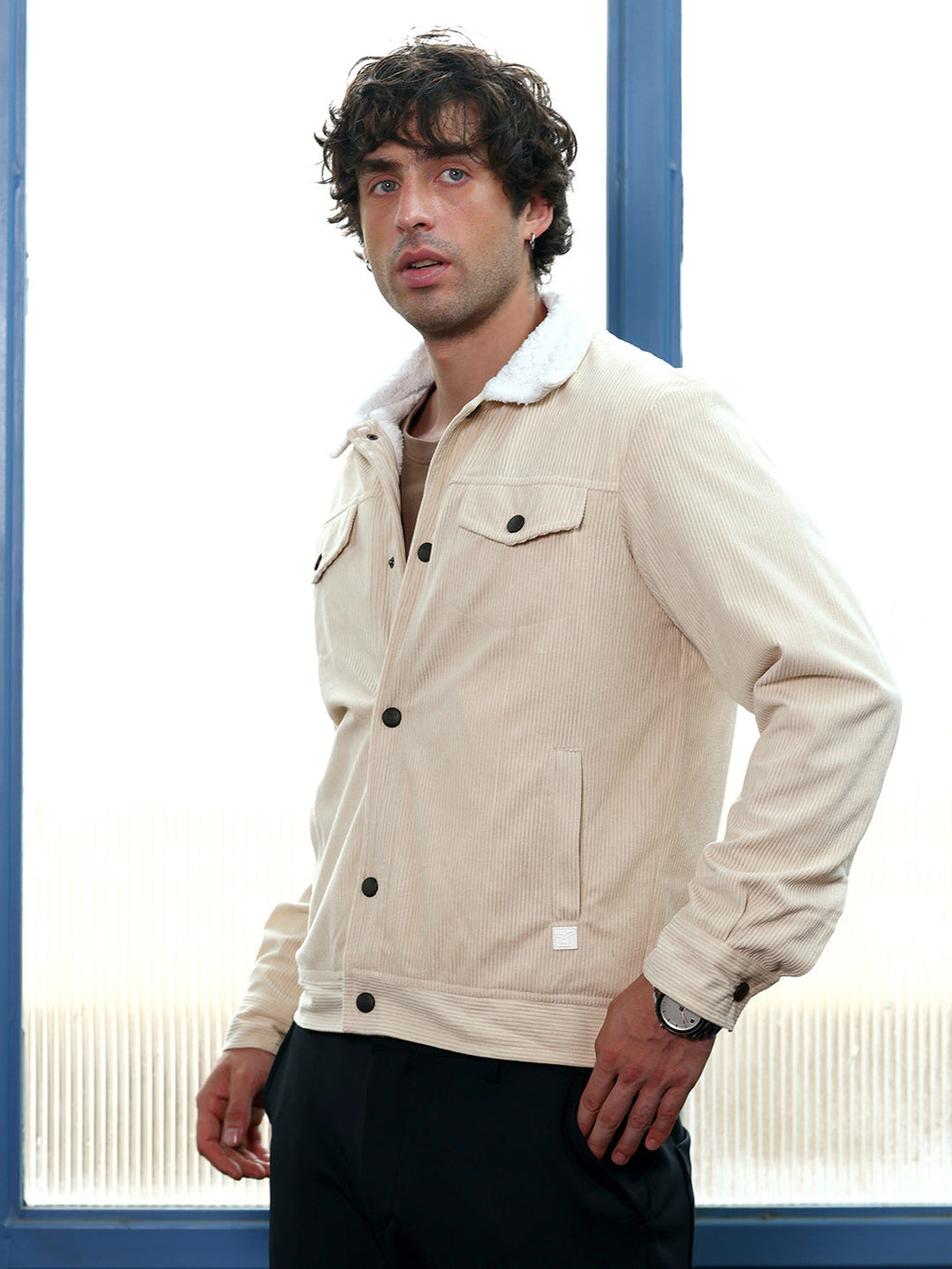 Campus Sutra Utility-Corduroy Jacket