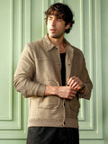 Campus Sutra Ruche-Tactile Panelled Jacket