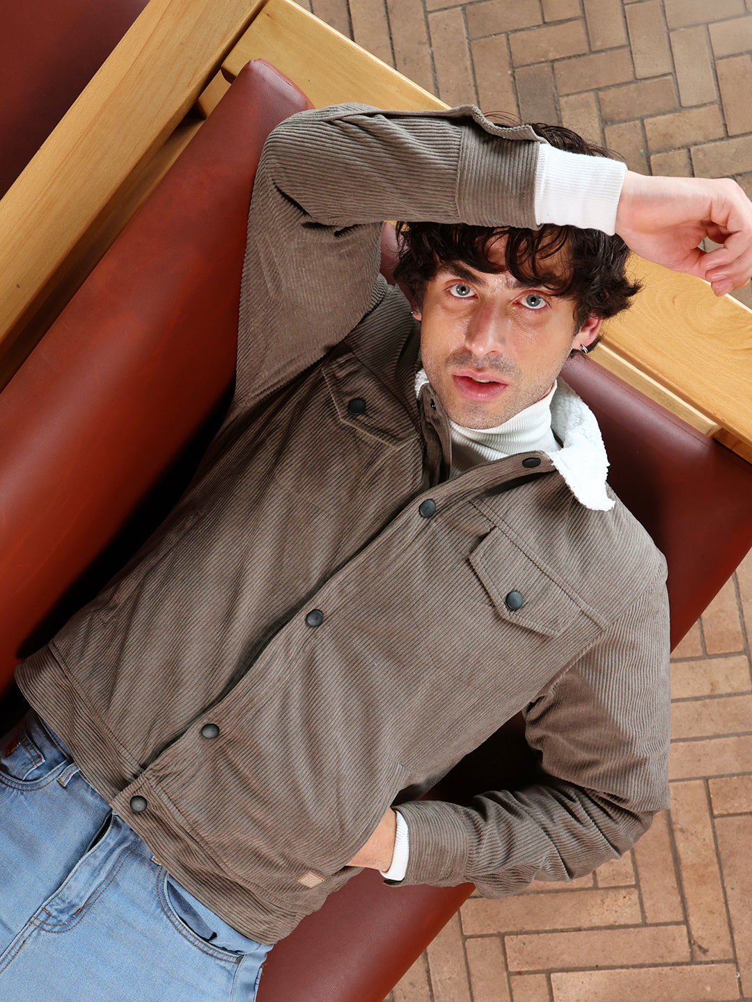 Campus Sutra Utility-Corduroy Jacket