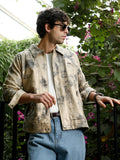 Campus Sutra Reptilia-Jacquard Bomber Jacket