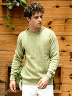 Campus Sutra Cable Knit Sweater