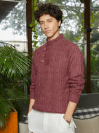 Campus Sutra Rhombus Knit Sweater