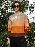 Campus Sutra Contrast Panel Pullover Sweater