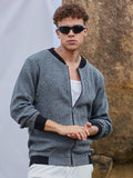 Campus Sutra Zip-Front Knitted Jacket