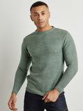 Campus Sutra Textured Knit Pullover Sweater