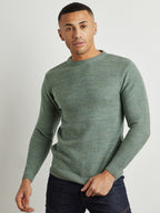 Campus Sutra Textured Knit Pullover Sweater