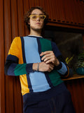 Campus Sutra Contrast Panel Pullover Sweater