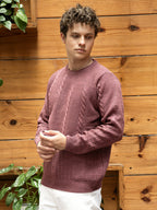Campus Sutra Twist-Knit Pullover Sweater
