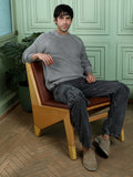Campus Sutra Self-Raglan Knit Pullover Sweater