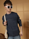 Campus Sutra Textured-Knit Pullover Sweater