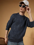 Campus Sutra Twist-Knit Pullover Sweater