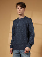 Campus Sutra Twist-Knit Pullover Sweater