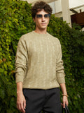 Campus Sutra Twist-Knit Pullover Sweater