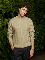 Campus Sutra Twist-Knit Pullover Sweater