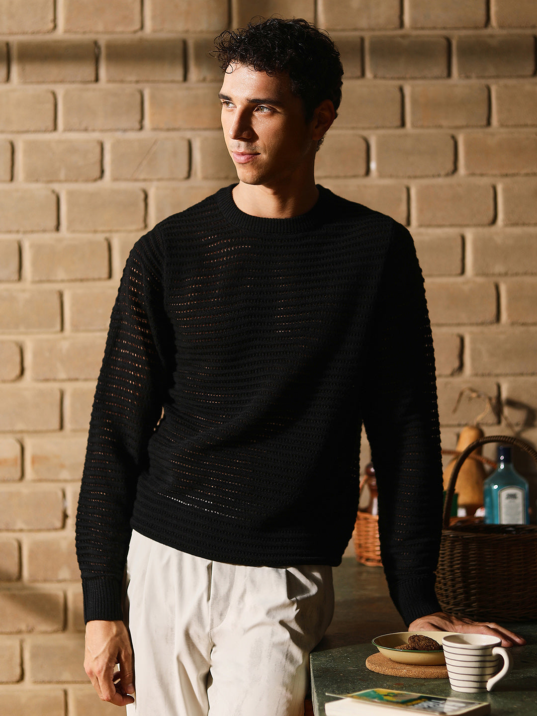 Campus Sutra Loose-Knit Pullover Sweater