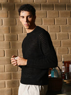Campus Sutra Loose-Knit Pullover Sweater