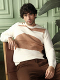 Campus Sutra Blob-Jacquard Pullover Sweater