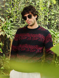 Campus Sutra Ditsy-Panel Pullover Sweater