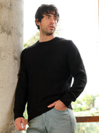 Campus Sutra Drip-Jacquard Pullover Sweater
