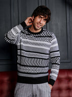 Campus Sutra Scandi-Jacquard Pullover Sweater