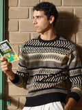 Campus Sutra Scandi-Jacquard Pullover Sweater