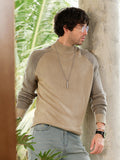 Campus Sutra Self-Raglan Knit Pullover Sweater