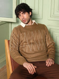 Campus Sutra Zigzag-Jacquard Pullover Sweater