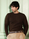 Campus Sutra Geo-Gradient Jacquard Pullover Sweater