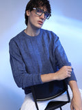 Campus Sutra Textured Knit Pullover Sweater