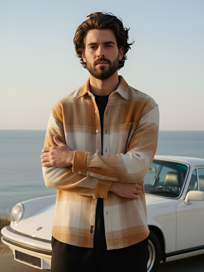Campus Sutra Vignette-Checkered Oversized Shirt