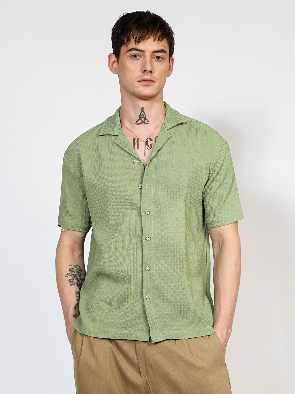 Campus Sutra Oversized Interwine Shirt
