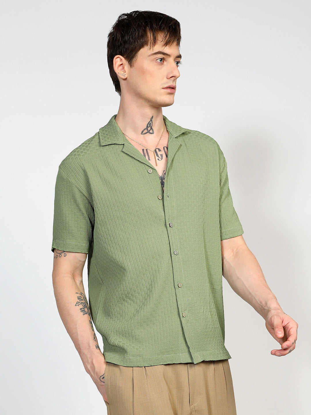 Campus Sutra Oversized Interwine Shirt