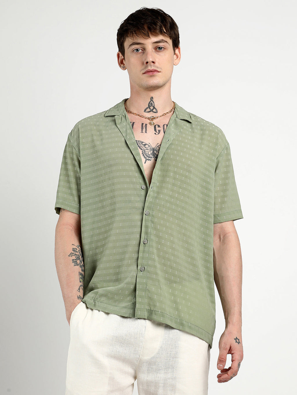 Campus Sutra Oversized Woven Shirt
